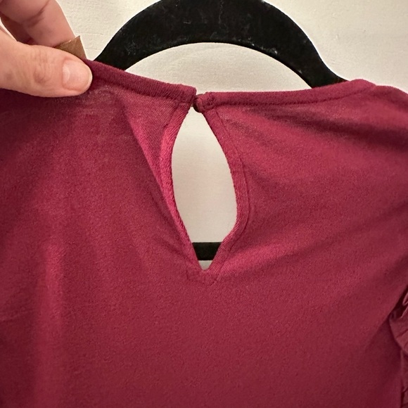 LOFT Woman Tiered mixed media cotton cottagecore ruffle sleeve tee NWT XL - Picture 11 of 12